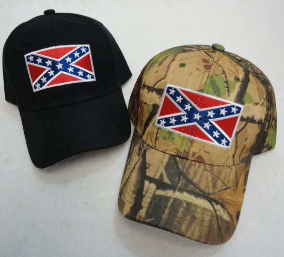 Blackcamo Hat Rebel Flag